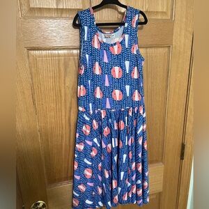 Dot Dot Smile 8/10 Girls Fox Tank Twirl Dress